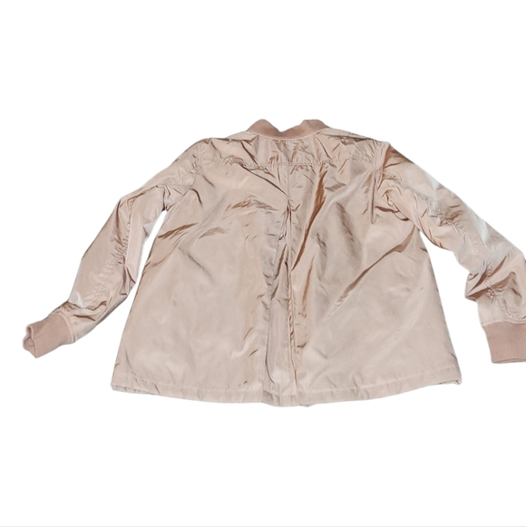BP Nordstrom Light Pink Full Zip Bomber Jacket Pleated Back Womens Size XXS - Picture 2 of 3